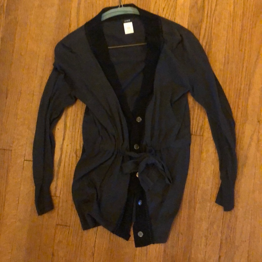 J Crew dark grey & black sweater